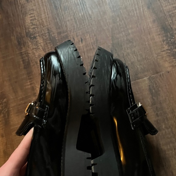 Chunky wide fit black patent loafers - Picture 3 of 5